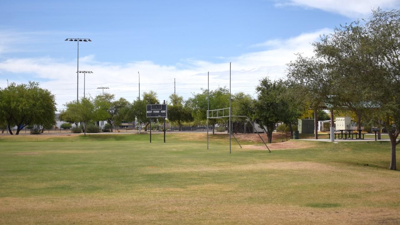 Sports Field With Soccer Goal At Tumbleweed Park