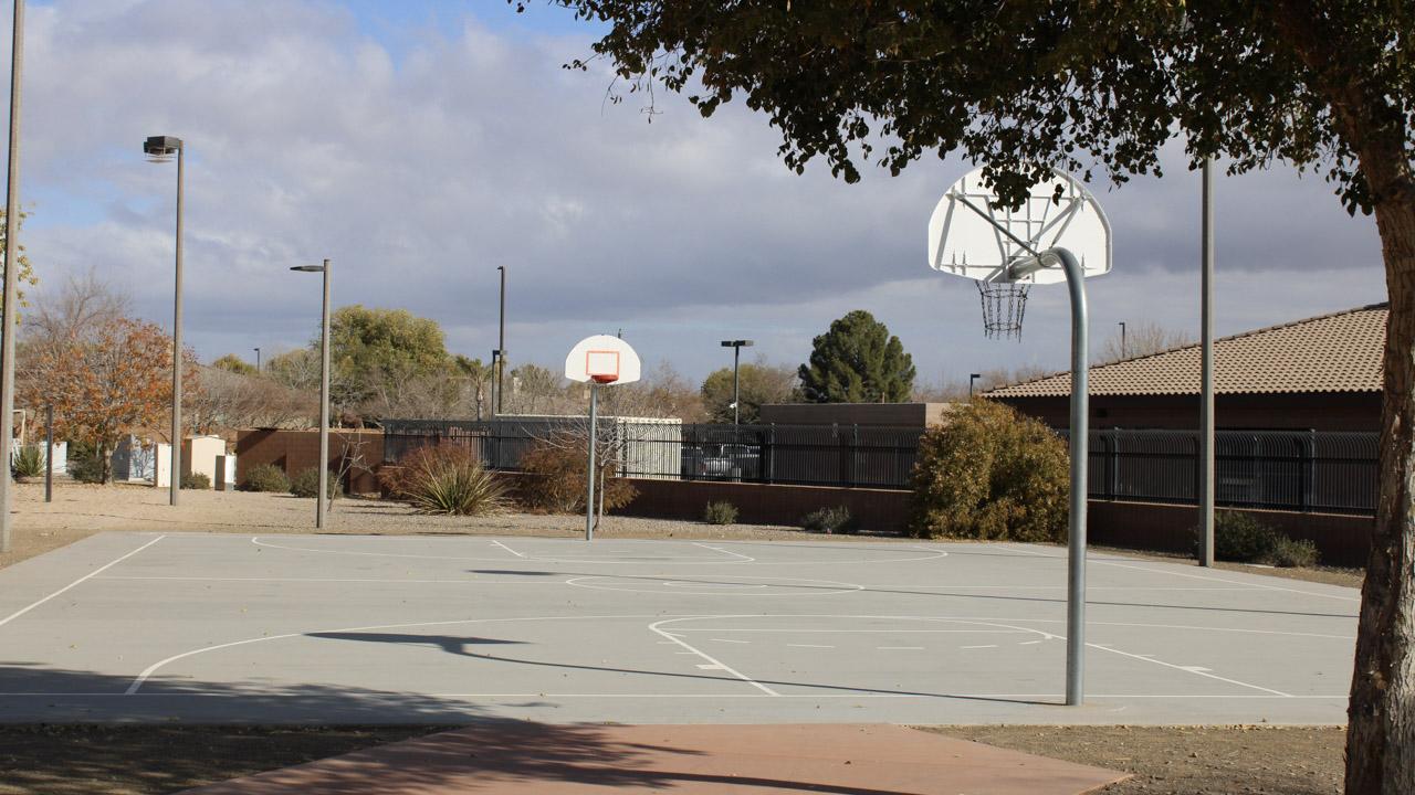 Basketball Court At Valencia Park
