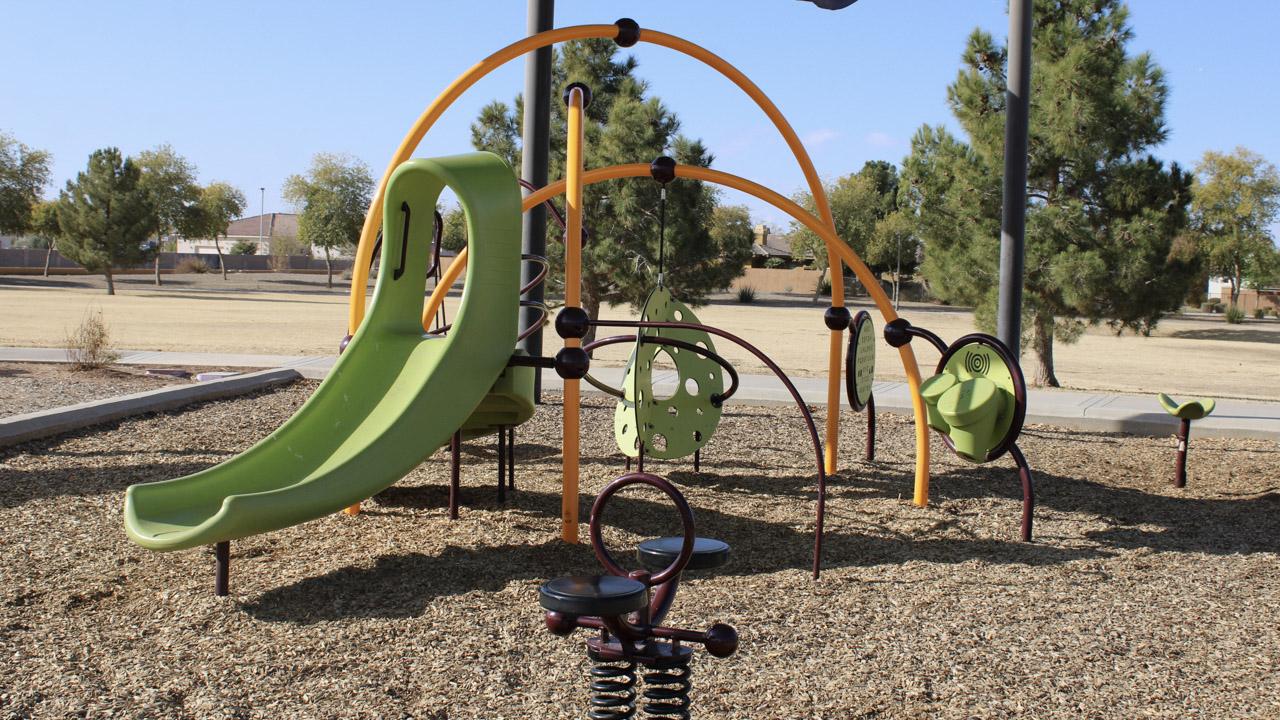 Play Structure With Slide At Valencia Park