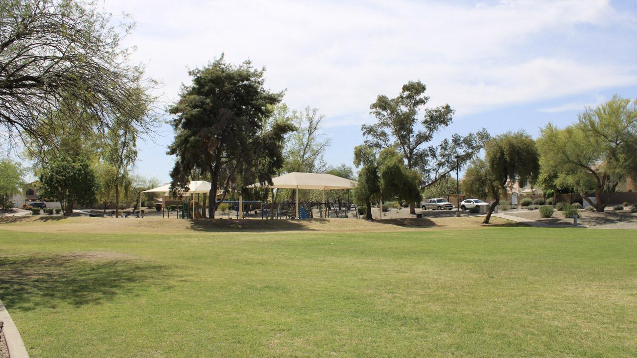 Open Grass Field At Windmills West Park