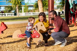 Farm-themed play area in Playtopia