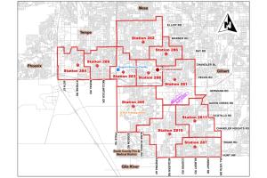 Map of Chandler Fire Stations