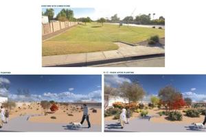 Site 107: Elliot Road & Summit Place | Projected Plant Growth Year 1 and 5