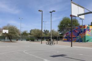 Basketball court at Apache Park