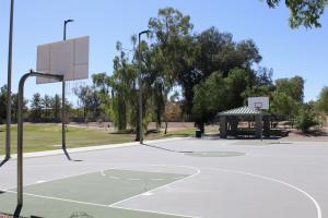 Basketball court at Brooks Crossing Park