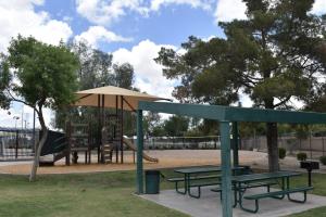 Pavilion and playground at Desert Oasis Park
