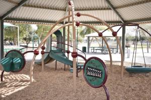 Playground and musical instruments at Dobson Park