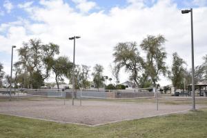 Sand volleyball court at Dobson Park