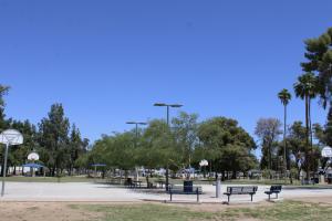 Basketball courts at Folley Memorial Park