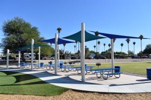 Shaded Picnic Table Area At Gazelle Meadows Park