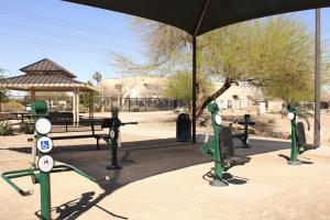 Outdoor fitness equipment at Homestead North Park