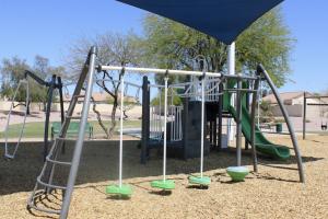Playground climbing structure at Jackrabbit Park