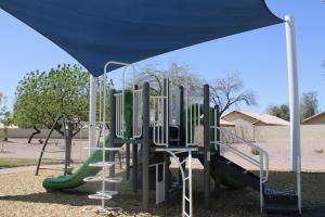 Playground slide and stairs at Jackrabbit Park