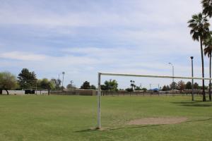Soccer goals at Navarrete Park