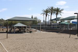 Sand volleyball court at Nozomi Park