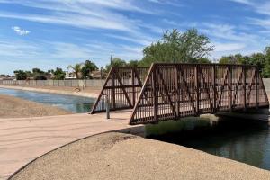 Bridge Over Canal Along Paseo Trail Walking Path