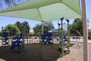 Playground climbing structures at Price Park
