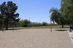 Sand volleyball court at Price Park