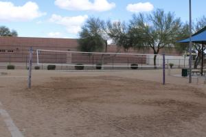 Sand volleyball court at Ryan Park