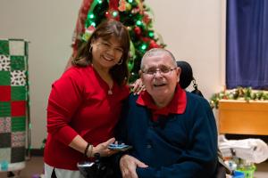 holiday dinner dance couple