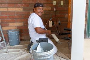 Tennis Center locker room renovations included the addition of a family restroom and ice machine.