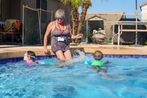 water watcher in pool