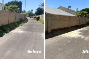 Weeds in Alley: Before and After