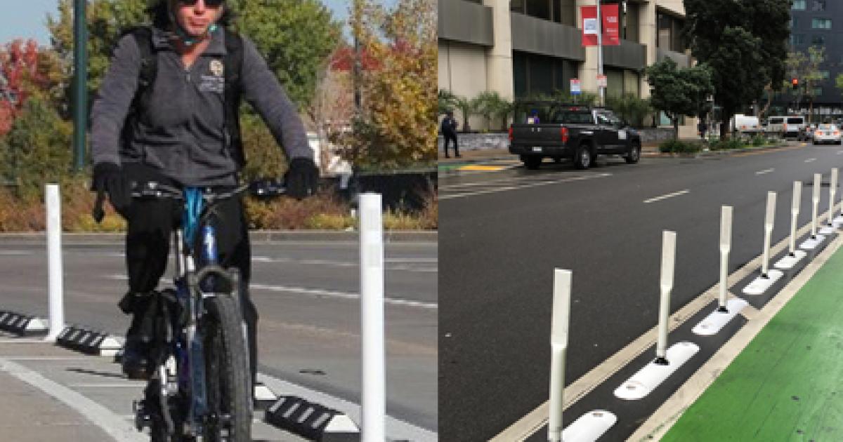 Protected bike lane clearance